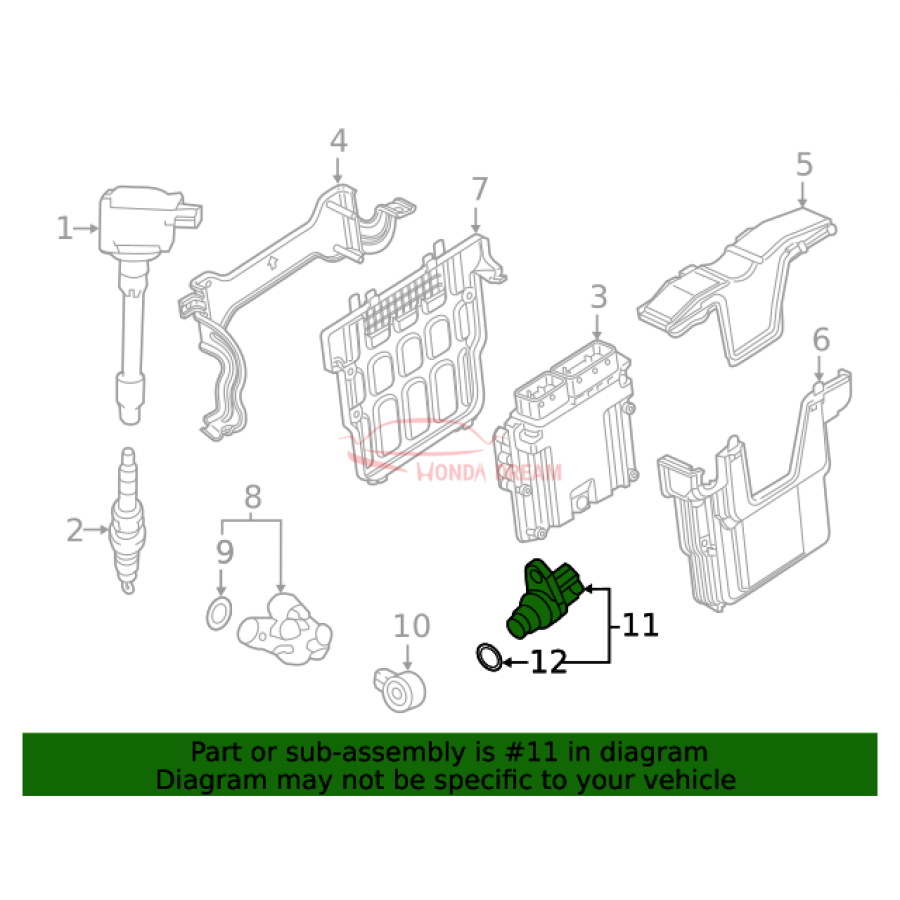 Camshaft position sensor (37510-RPY-G01) - 2