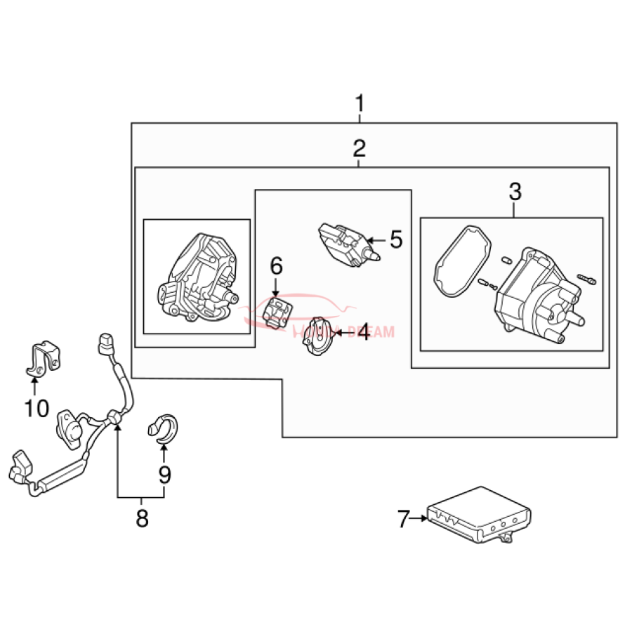 Crankshaft position sensor (37840-P0A-A01) - 3