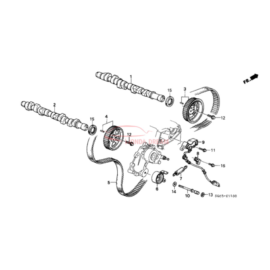 Camshaft position sensor (37840-PL2-006) - 1