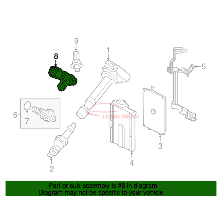 Camshaft position sensor (37840-R70-A01) - 2