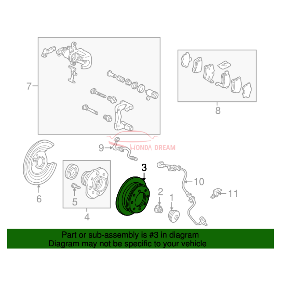 Disk, Rear Brake (42510-S87-A00) - 2