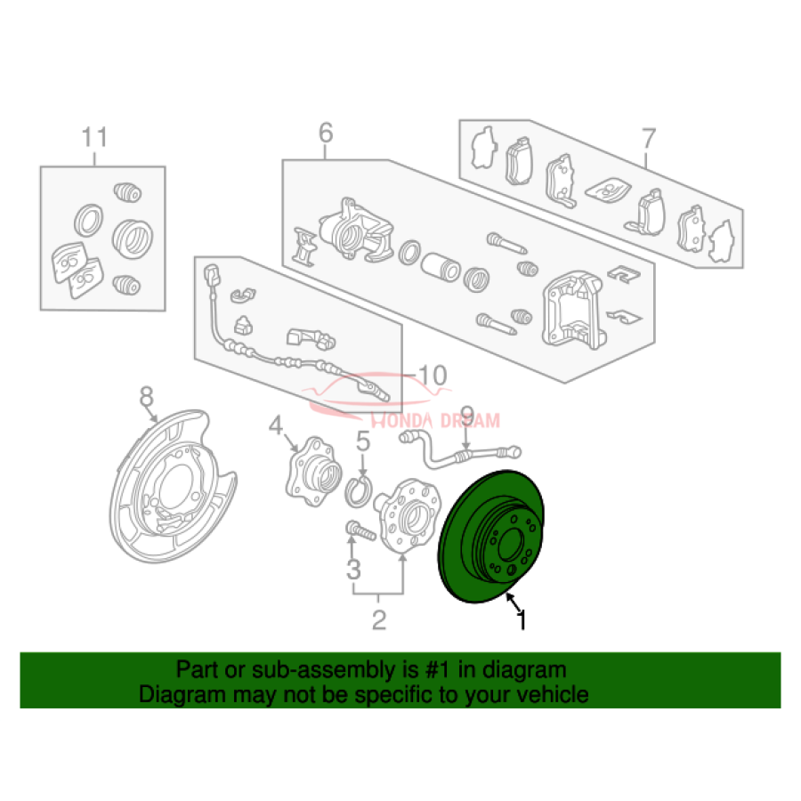 Disk, Rear Brake (42510-SCV-A00) - 2