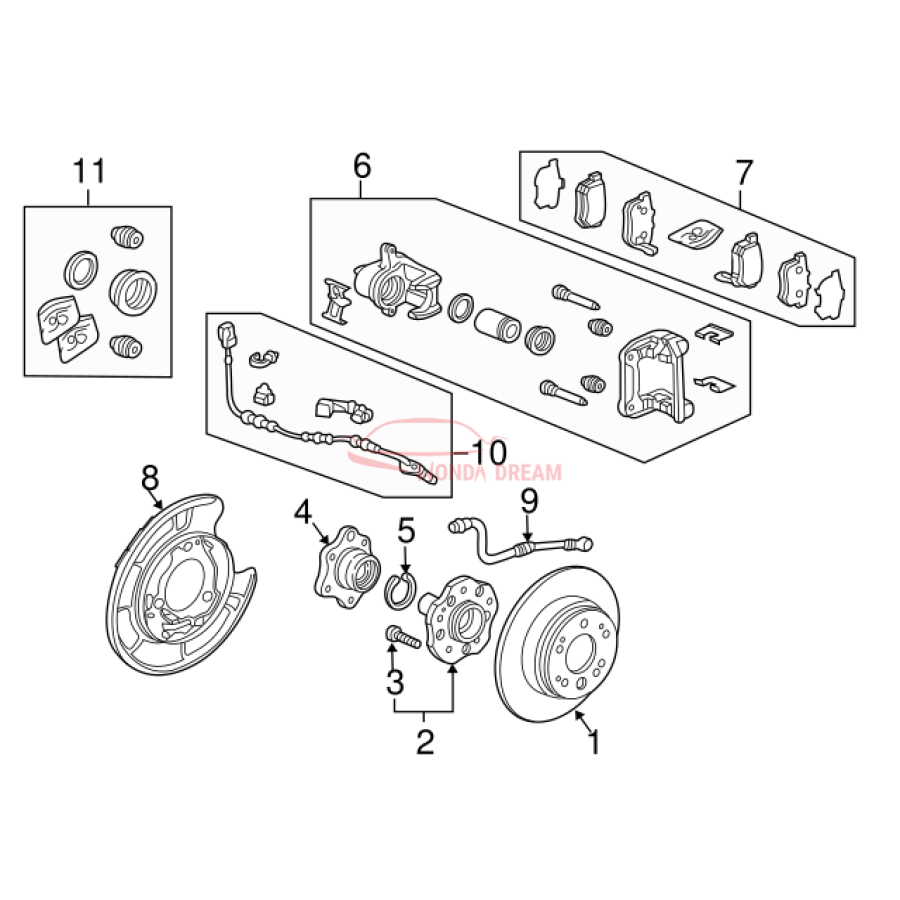 Disk, Rear Brake (42510-SCV-A00) - 3