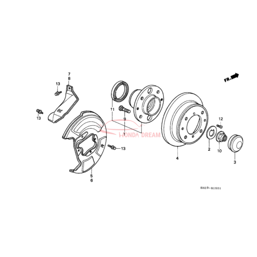 Disk, Rear Brake (42510-SH3-G00) - 2