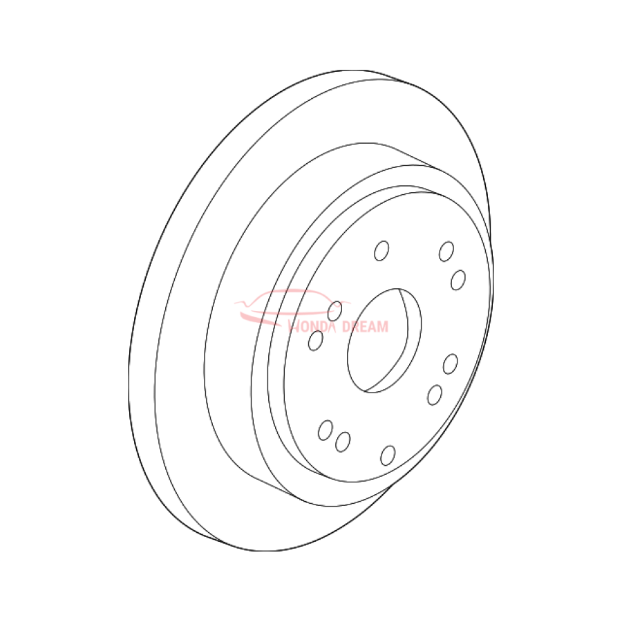 Disk, Rear Brake (42510-SHJ-A00) - 1