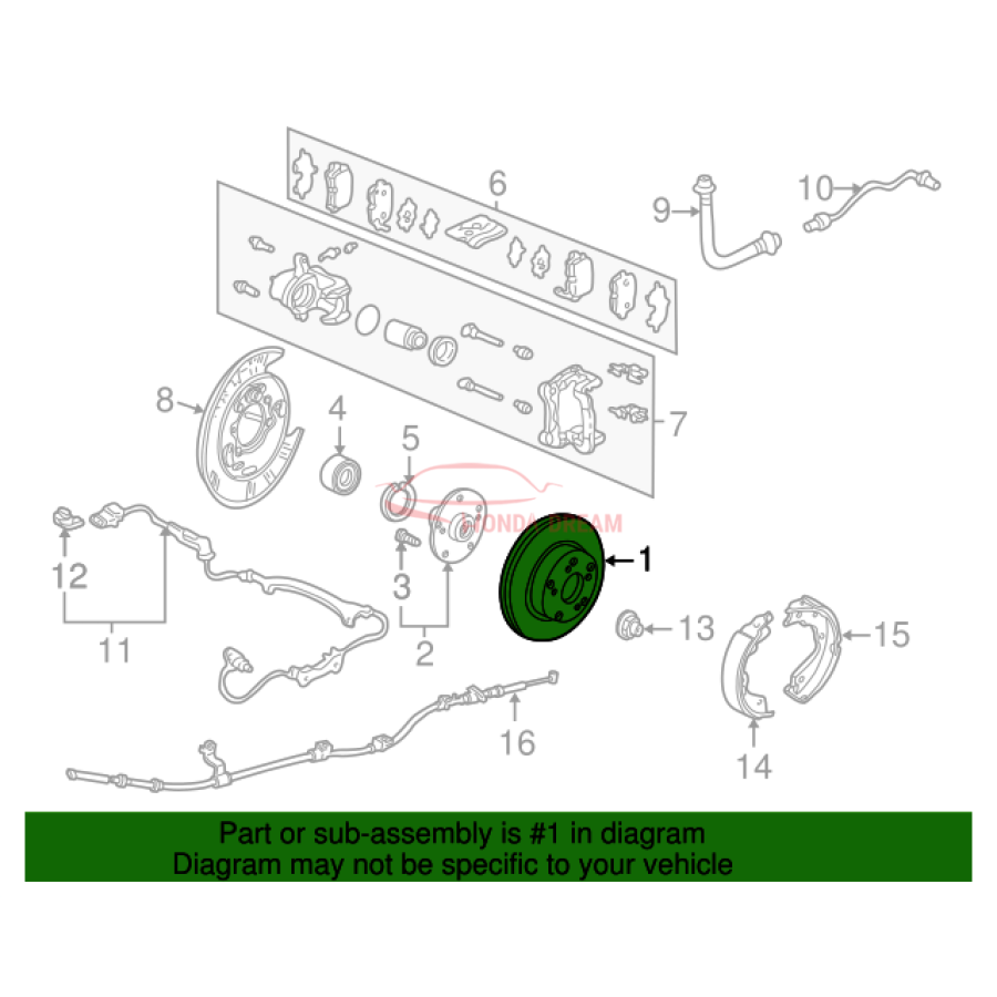 Disk, Rear Brake (42510-SJC-A50) - 2