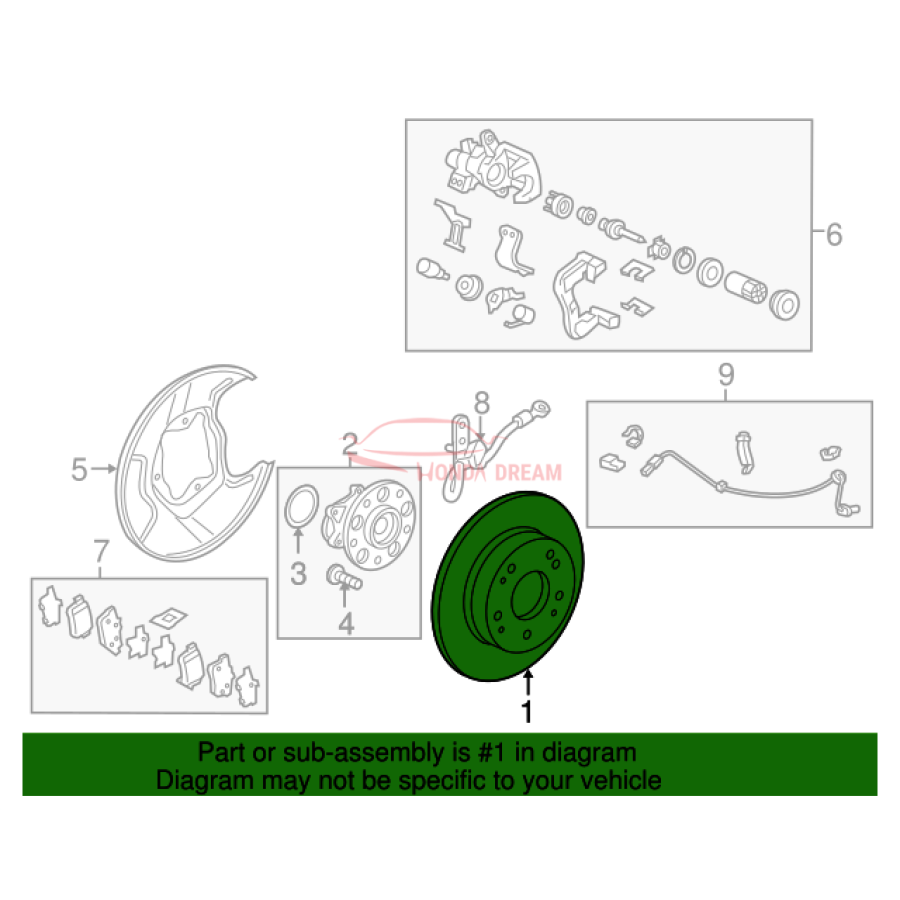 Disk, Rear Brake (42510-SNA-A01) - 2