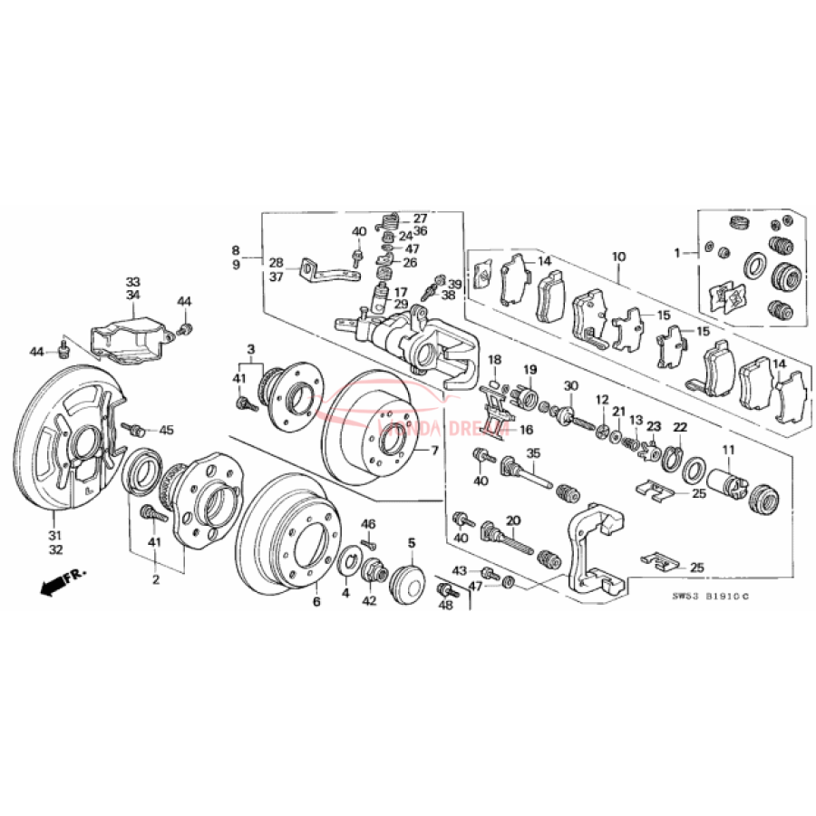 Disk, Rear Brake (42510-SW5-000) - 2