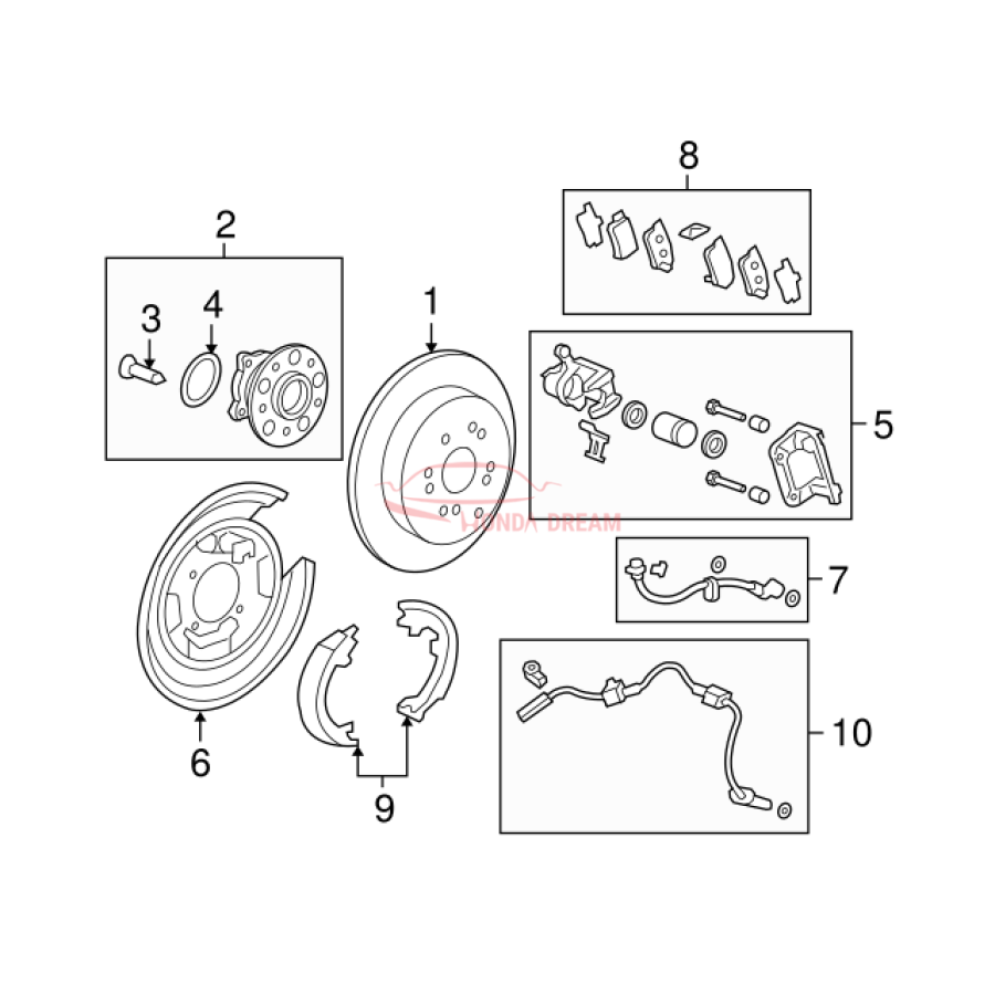 Disk, Rear Brake (42510-SWA-A02) - 3