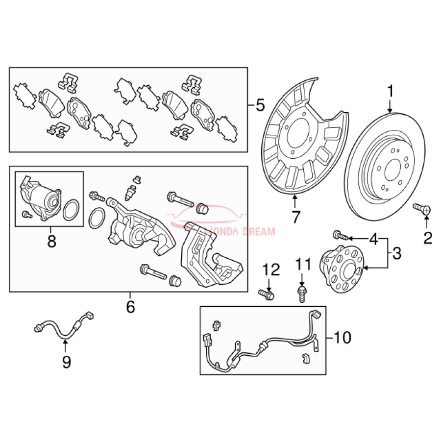 Disk, Rear Brake (42510-THR-A00) - 3