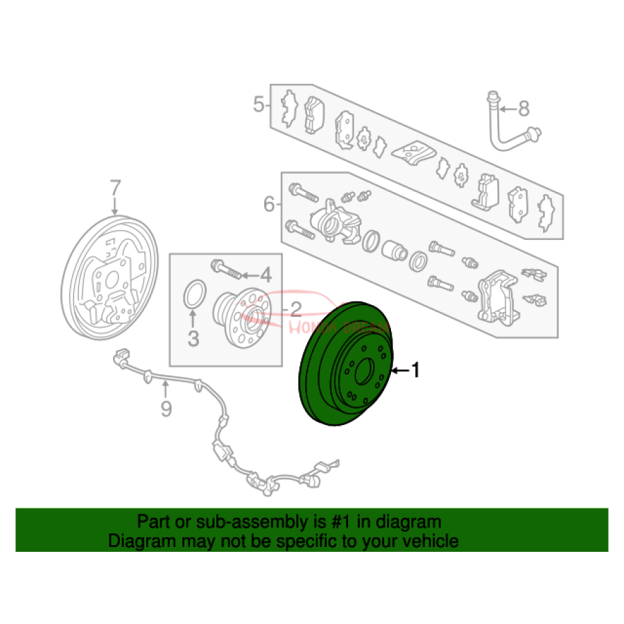 Disk, Rear Brake (42510-TK8-A01) - 2