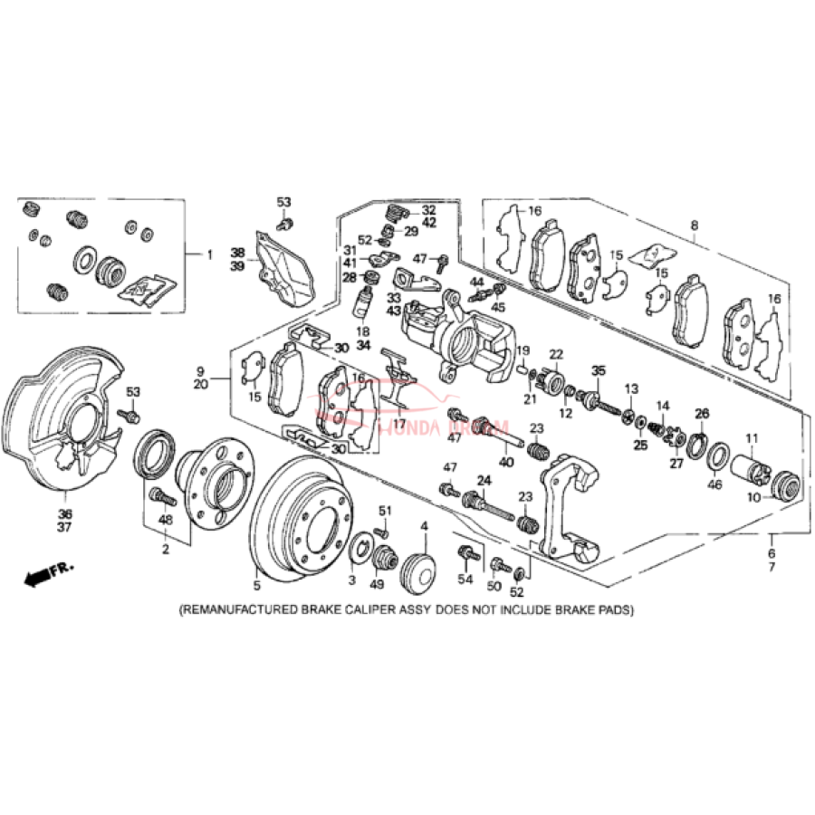 Caliper Sub-Assembly, Right Rear (43018-S04-003) - 3