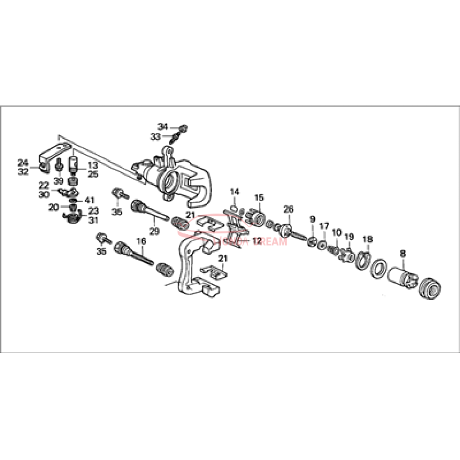 Caliper Sub-Assembly, Right Rear (43018-S84-A53) - 1