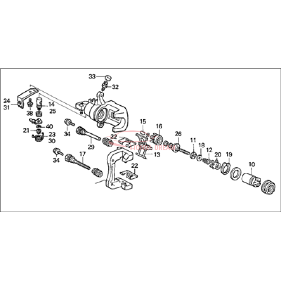 Caliper Sub-Assembly, Right Rear (43018-SDC-A00) - 1