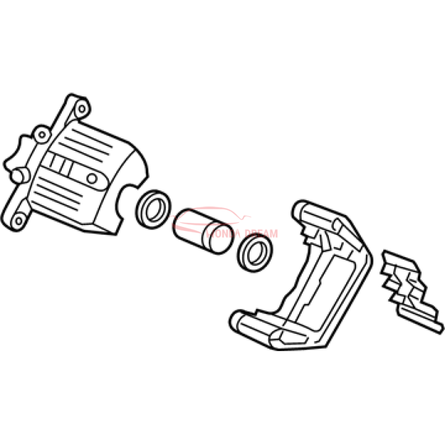 Caliper Sub-Assembly, Right Rear (43018-SJA-010) - 1