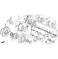 Caliper Sub-Assembly, Right Rear (43018-SR3-000)