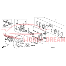 Caliper Sub-Assembly, Right Rear (43018-STX-A01) - 3