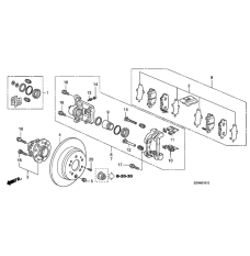 Caliper Sub-Assembly, Right Rear (43018-STX-A01)