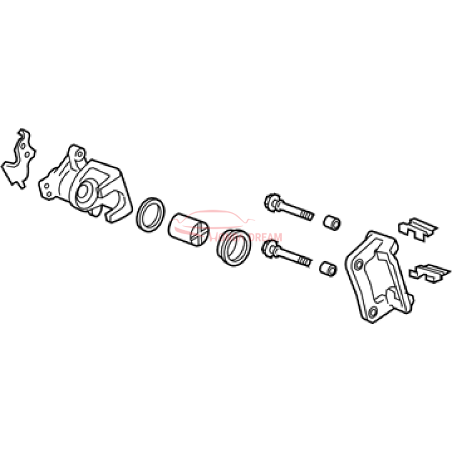 Caliper Sub-Assembly, Right Rear (43018-STX-A01) - 2