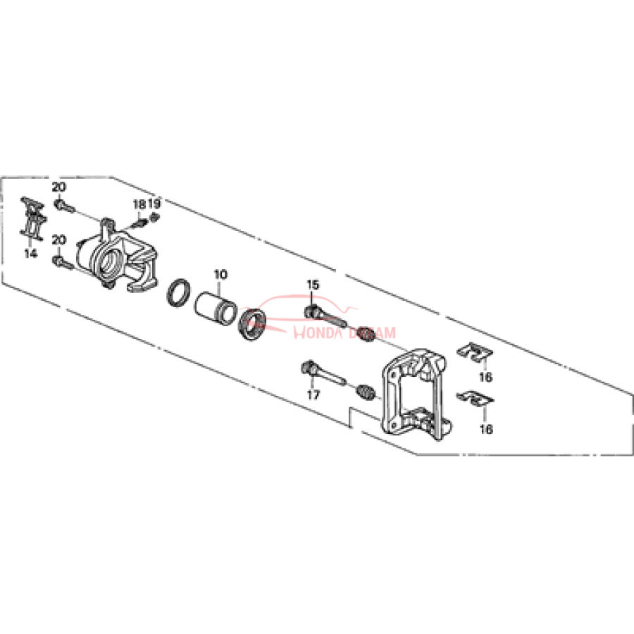 Caliper Sub-Assembly, Right Rear (43018-SZ3-A01) - 1