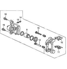 Caliper Sub-Assembly, Right Rear (43018-SZA-A00)