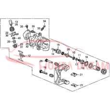 Caliper Sub-Assembly, Right Rear (43018-SZT-G00) - 3