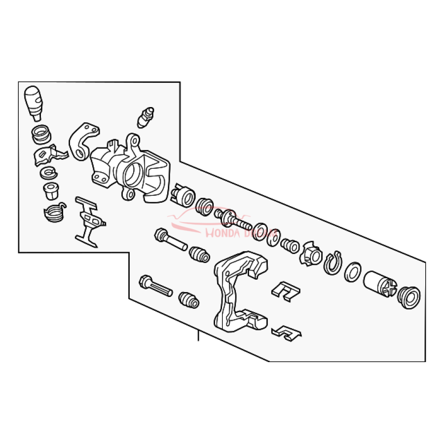 Caliper Sub-Assembly, Right Rear (43018-SZT-G01) - 1