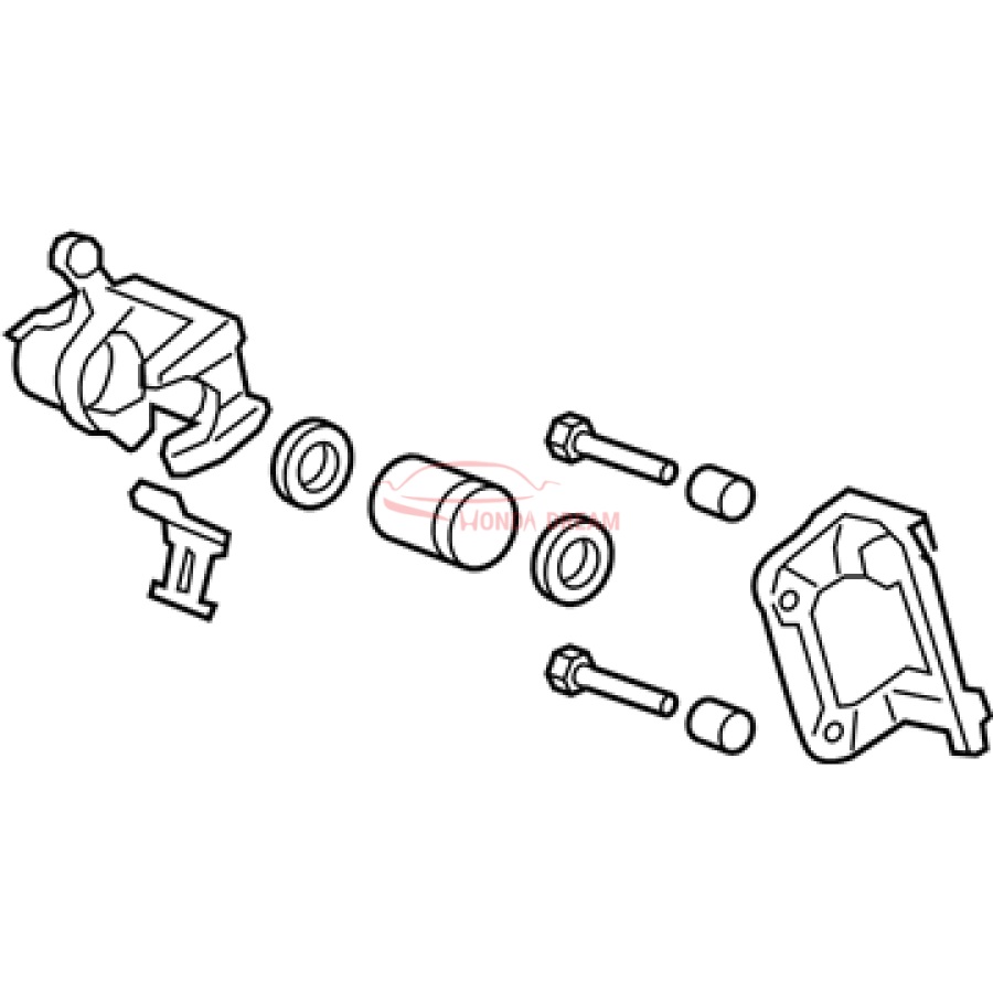 Caliper Sub-Assembly, Right Rear (43018-T0A-A00) - 1