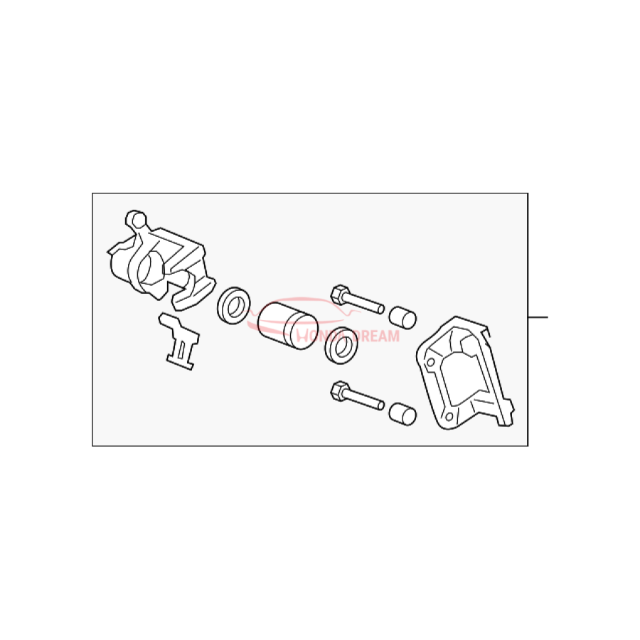 Caliper Sub-Assembly, Right Rear (43018-T0A-A01) - 1