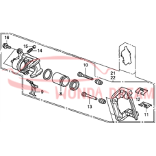 Caliper Sub-Assembly, Right Rear (43018-T0G-A00) - 3