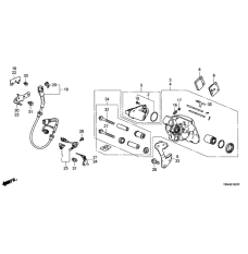 Caliper Sub-Assembly, Right Rear (43018-T6N-A53)