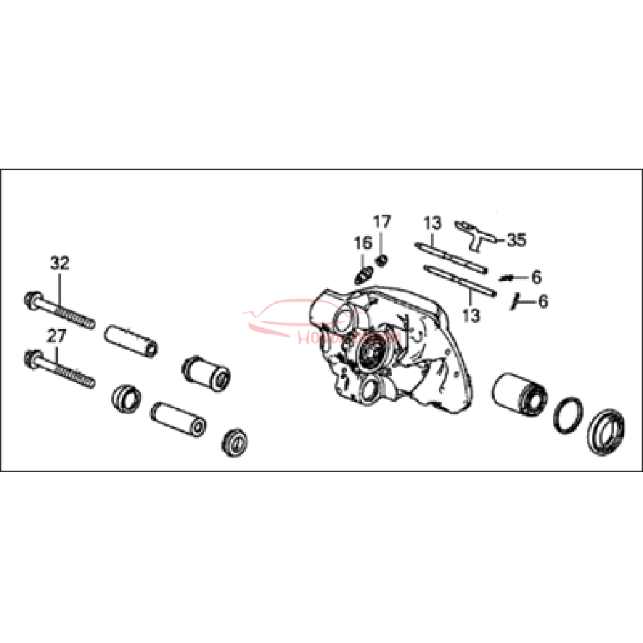 Caliper Sub-Assembly, Right Rear (43018-T6N-A53) - 2