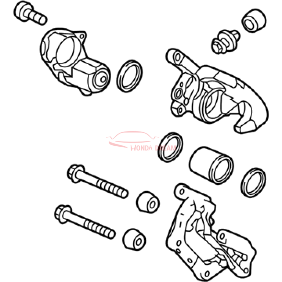 Caliper Sub-Assembly, Right Rear (43018-T7A-000) - 1