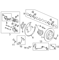 Caliper Sub-Assembly, Right Rear (43018-T7A-010)