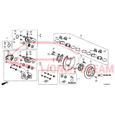 Caliper Sub-Assembly, Right Rear (43018-T7X-A61) - 3