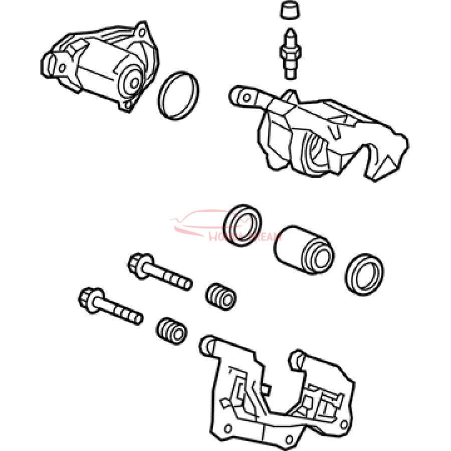 Caliper Sub-Assembly, Right Rear (43018-T7X-A61) - 2