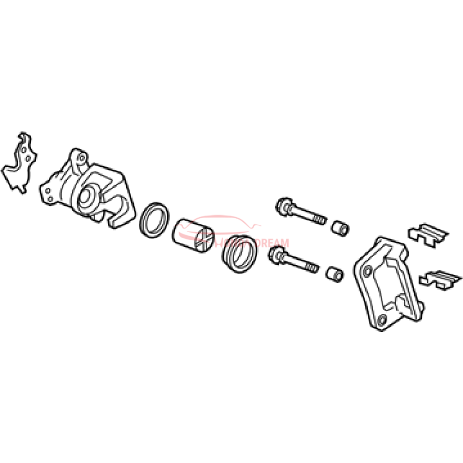 Caliper Sub-Assembly, Right Rear (43018-TA0-A01) - 1