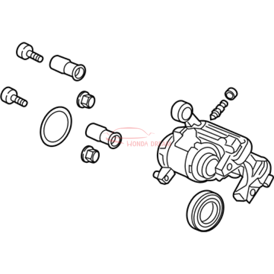 Caliper Sub-Assembly, Right Rear (43018-TBA-A01) - 2