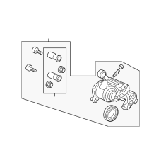 Caliper Sub-Assembly, Right Rear (43018-TGG-A02)