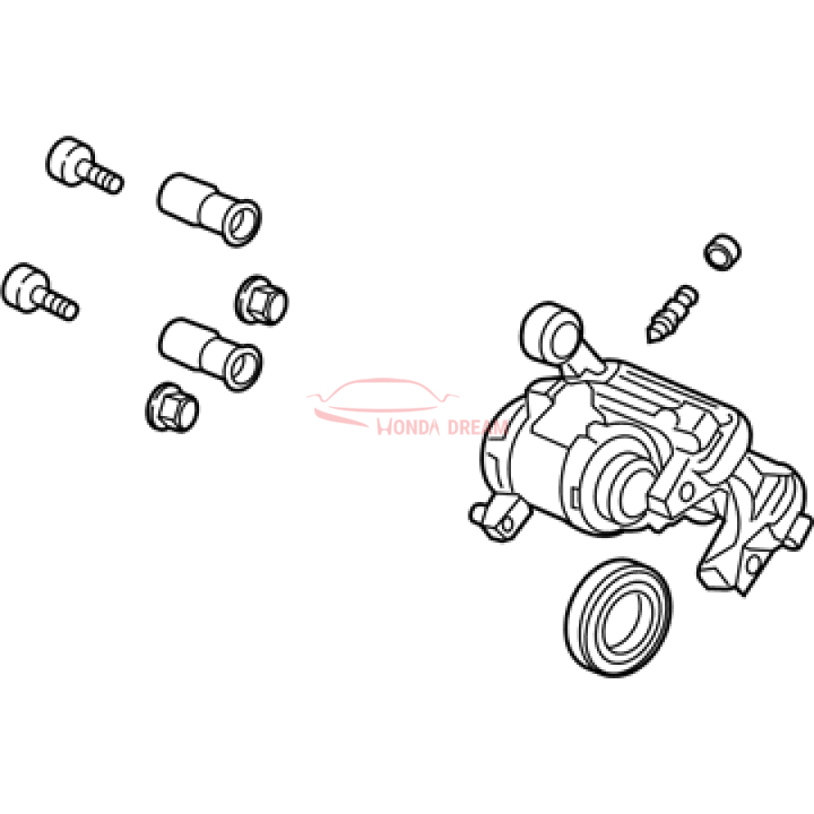 Caliper Sub-Assembly, Right Rear (43018-TGH-A01) - 2