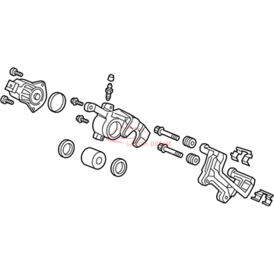 Caliper Sub-Assembly, Right Rear (43018-TLA-A00) - 1