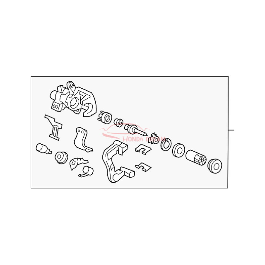 Caliper Sub-Assembly, Right Rear (43018-TR0-A02) - 1