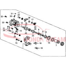 Caliper Sub-Assembly, Right Rear (43018-TR3-A00) - 3