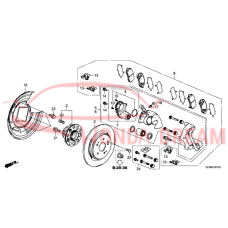 Caliper Sub-Assembly, Right Rear (43018-TZ3-A50) - 3