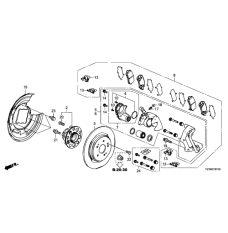 Caliper Sub-Assembly, Right Rear (43018-TZ3-A50)