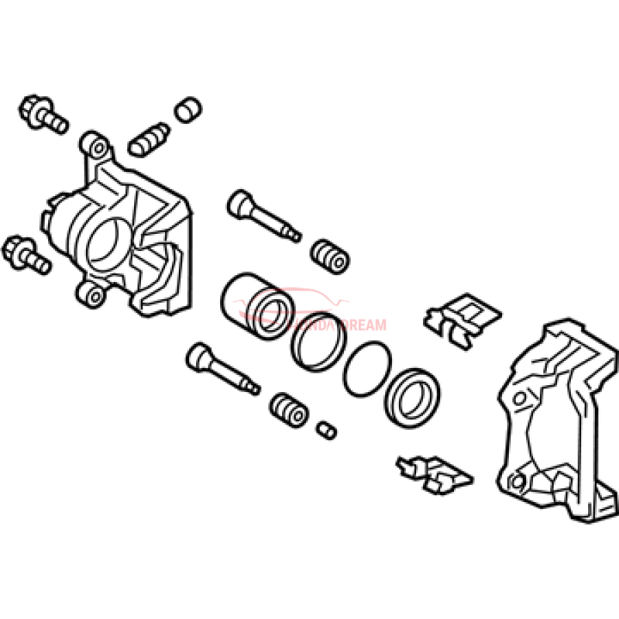 Caliper Sub-Assembly, Right Rear (43018-TZ5-A00) - 2