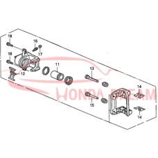 Caliper Sub-Assembly, Left Rear (43019-S0K-A01) - 3