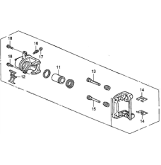 Caliper Sub-Assembly, Left Rear (43019-S0K-A01)