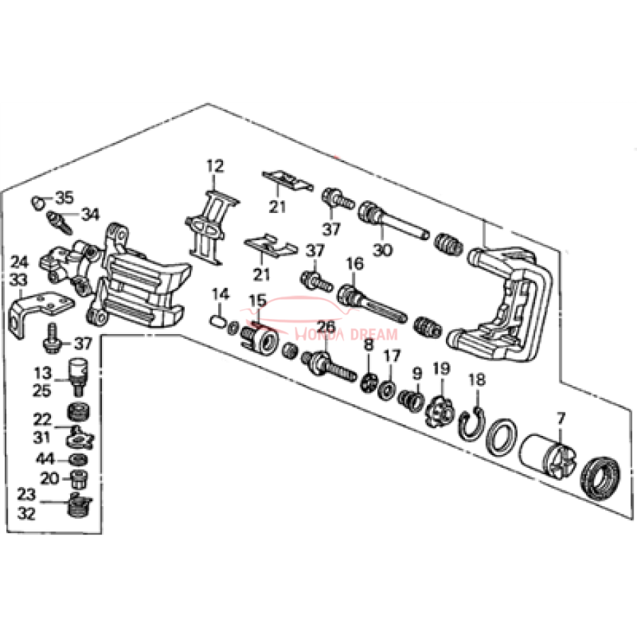 Caliper Sub-Assembly, Left Rear (43019-S2A-003) - 1