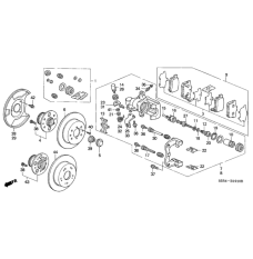 Caliper Sub-Assembly, Left Rear (43019-S5A-J02)